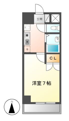 セントラルリッツ 8階 1K 賃貸物件詳細