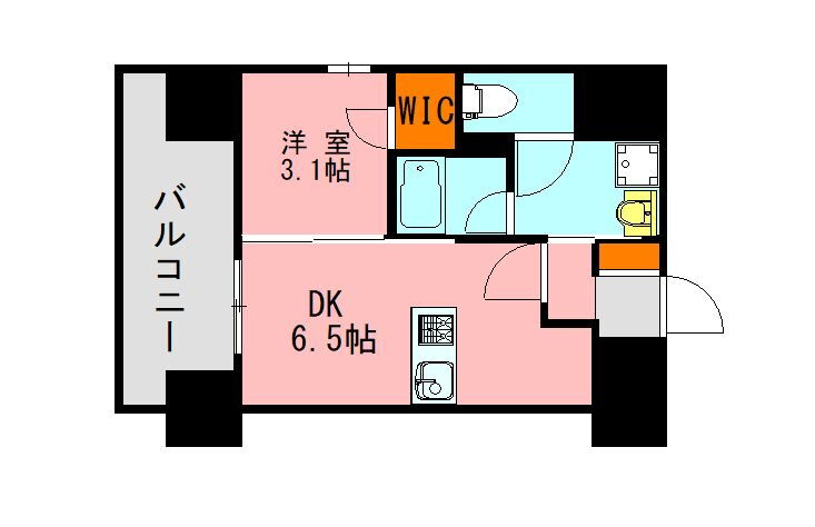 福岡県福岡市博多区美野島３ 西鉄平尾駅 1DK マンション 賃貸物件詳細