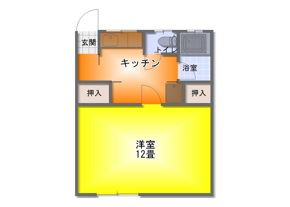 スカイハイツ　Ｂ 1階 2K 賃貸物件詳細