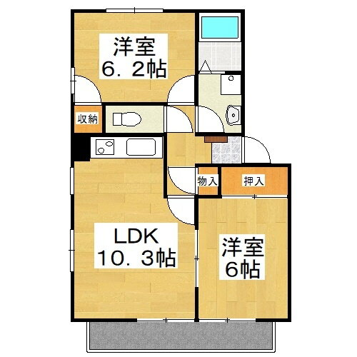 岡山県岡山市東区目黒町 大多羅駅 2LDK アパート 賃貸物件詳細