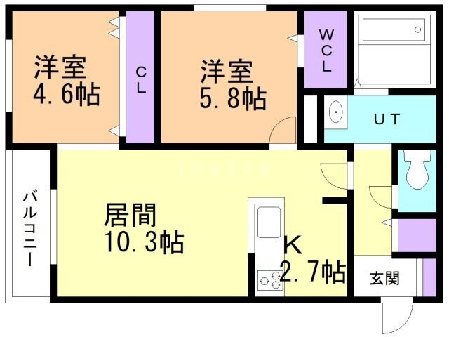 北海道札幌市北区新琴似七条１ 麻生駅 2LDK マンション 賃貸物件詳細