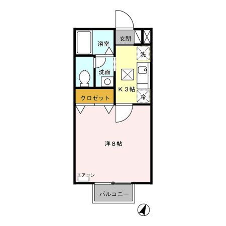 青森県青森市大字浦町字奥野 青森駅 1K アパート 賃貸物件詳細