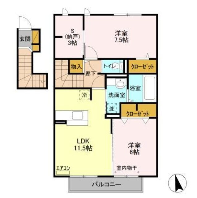 千葉県流山市加３ 流山駅 2SLDK アパート 賃貸物件詳細