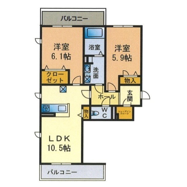 神奈川県横浜市港北区樽町２ 綱島駅 2LDK マンション 賃貸物件詳細