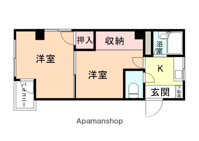 富山県富山市新庄本町３ 2K マンション 賃貸物件詳細