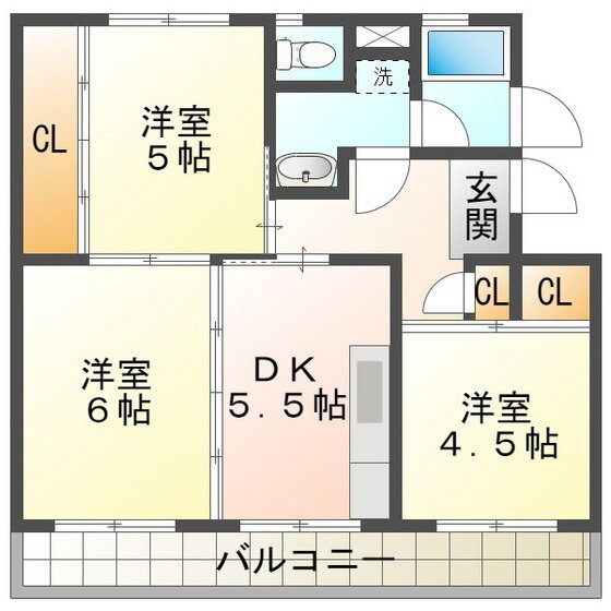 笹川　１０８号棟 3階 3DK 賃貸物件詳細