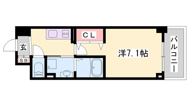 ＭＩＳＴＲＡＬ姫路駅前ＶＩＩ　高尾町 5階 1K 賃貸物件詳細