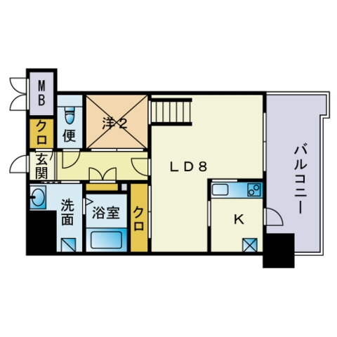 福岡県福岡市博多区比恵町 東比恵駅 1SK マンション 賃貸物件詳細