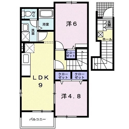 愛媛県新居浜市垣生１ 多喜浜駅 2LDK アパート 賃貸物件詳細