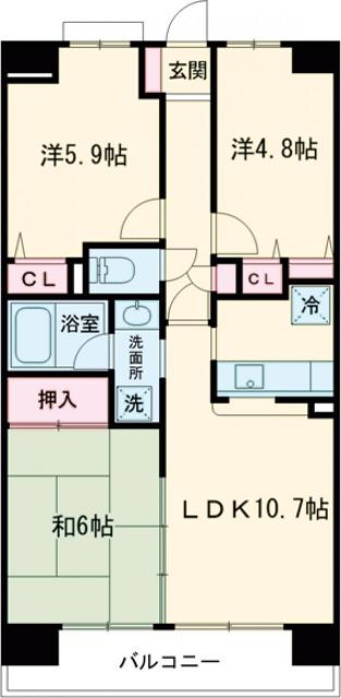 ライオンズガーデン河辺リバーサイド 9階 3LDK 賃貸物件詳細