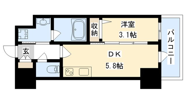 大阪府大阪市西区新町４ 西長堀駅 1DK マンション 賃貸物件詳細