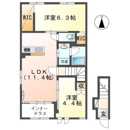 愛知県稲沢市稲島東３ 国府宮駅 2LDK アパート 賃貸物件詳細