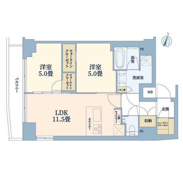 東京都目黒区目黒本町１ 学芸大学駅 2LDK マンション 賃貸物件詳細