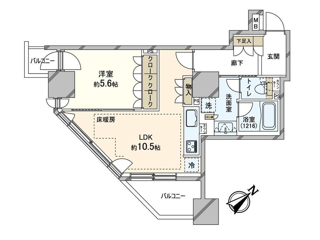 東京都中野区東中野５ 東中野駅 1LDK マンション 賃貸物件詳細