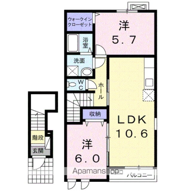 静岡県浜松市浜名区西中瀬１丁目 遠州芝本駅 2LDK アパート 賃貸物件詳細