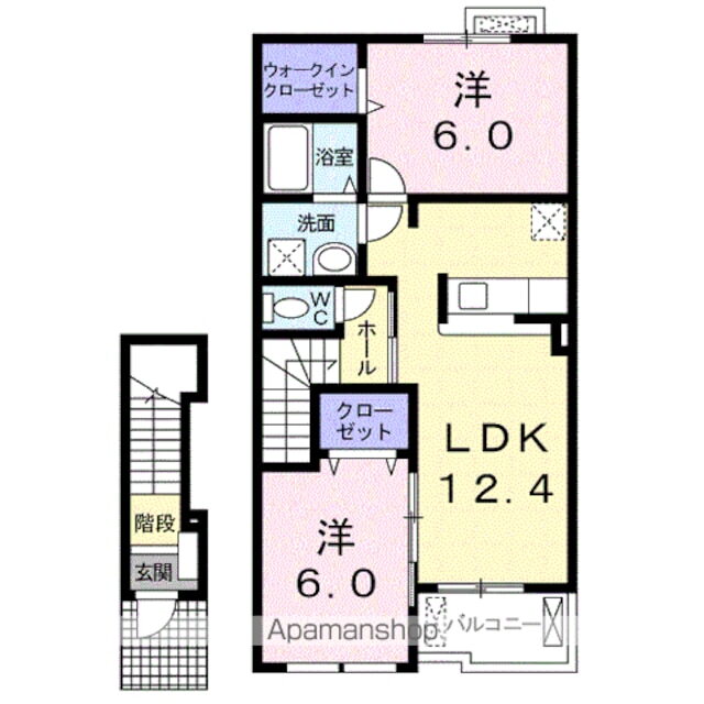 宮城県名取市美田園６丁目 美田園駅 2LDK アパート 賃貸物件詳細