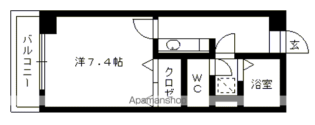 福岡県福岡市西区小戸４丁目 姪浜駅 1K マンション 賃貸物件詳細