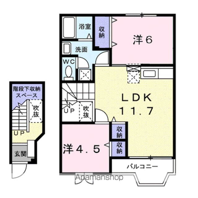 滋賀県東近江市市子殿町 桜川駅 2LDK アパート 賃貸物件詳細