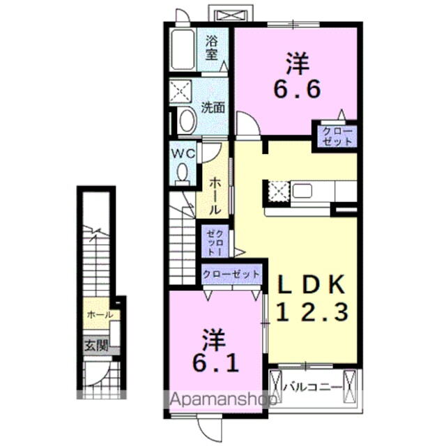 マ　ジュネス 2階 2LDK 賃貸物件詳細