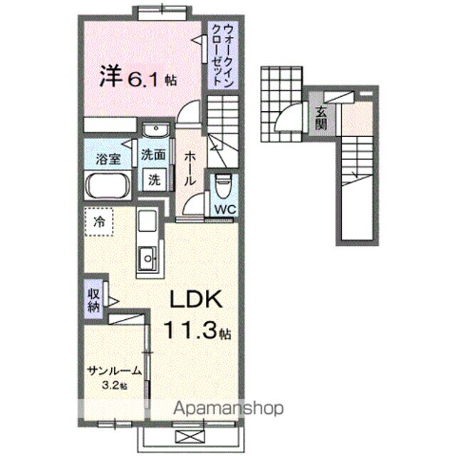 埼玉県さいたま市見沼区東大宮１丁目 東大宮駅 1LDK アパート 賃貸物件詳細
