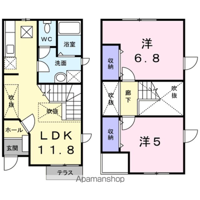 福島県郡山市字十貫河原 郡山駅 2LDK アパート 賃貸物件詳細