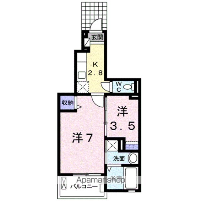 埼玉県新座市栗原５丁目 ひばりヶ丘駅 2K アパート 賃貸物件詳細