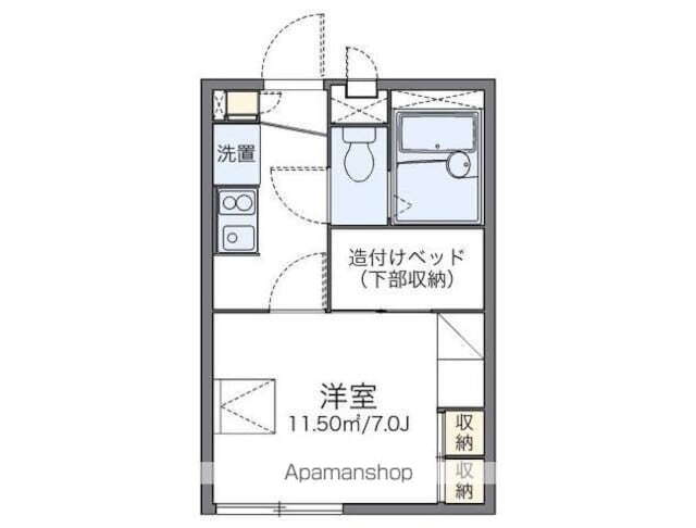 福岡県福岡市南区五十川２丁目 竹下駅 1K アパート 賃貸物件詳細