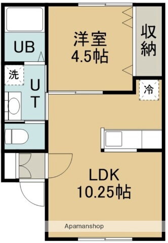 北海道函館市桔梗町 1LDK アパート 賃貸物件詳細