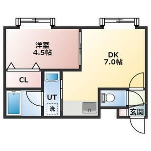 北海道札幌市白石区本郷通９丁目南 南郷７丁目駅 1DK アパート 賃貸物件詳細