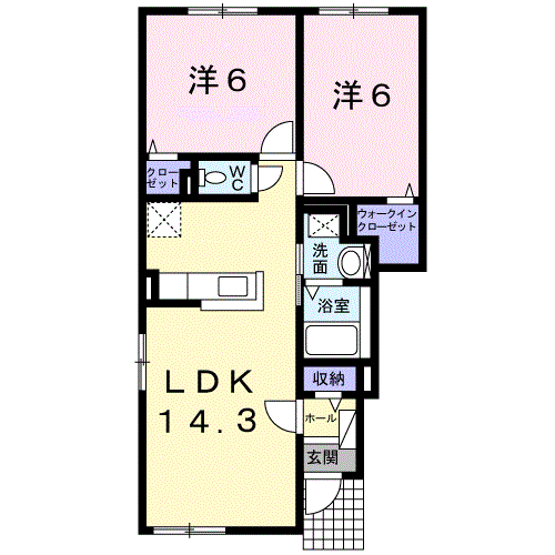 シャーロット 1階 2LDK 賃貸物件詳細