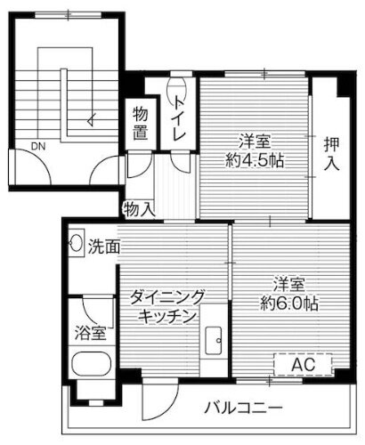 青森県弘前市大字浜の町西２丁目 弘前駅 2DK マンション 賃貸物件詳細