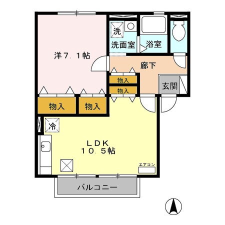 宮城県仙台市青葉区折立３丁目 陸前落合駅 1LDK アパート 賃貸物件詳細