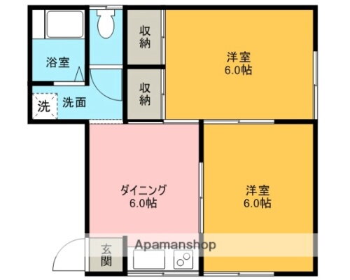 秋田県南秋田郡五城目町東磯ノ目２丁目 八郎潟駅 2DK アパート 賃貸物件詳細