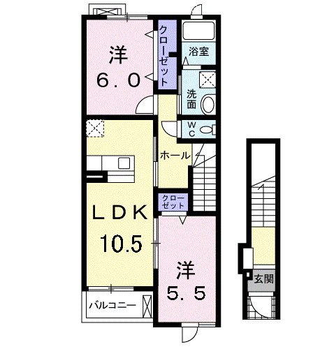 福島県福島市本内字西下釜 卸町駅 2LDK アパート 賃貸物件詳細