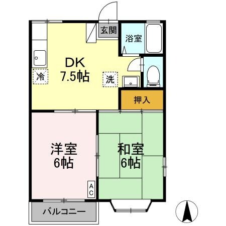 福島県福島市笹谷字塗谷地 桜水駅 2DK アパート 賃貸物件詳細