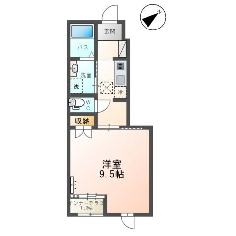 福島県福島市渡利字天神 福島駅 1K アパート 賃貸物件詳細