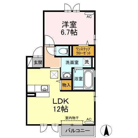 福島県福島市森合字台 美術館図書館前駅 1LDK アパート 賃貸物件詳細