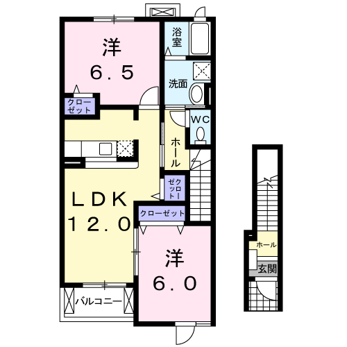 福島県福島市飯坂町中野字御荷越 花水坂駅 2LDK アパート 賃貸物件詳細