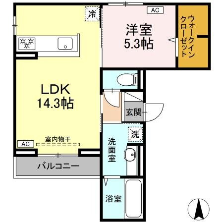 セレスティア開成　Ａ棟 3階 1LDK 賃貸物件詳細