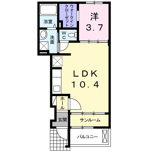 アカデミア　パレス 1階 1LDK 賃貸物件詳細