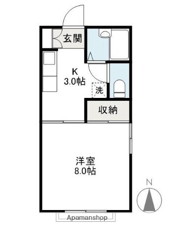 群馬県前橋市朝日町４丁目 城東駅 1K アパート 賃貸物件詳細