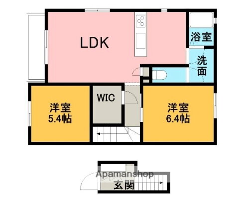 グリュックステラ 2階 2LDK 賃貸物件詳細