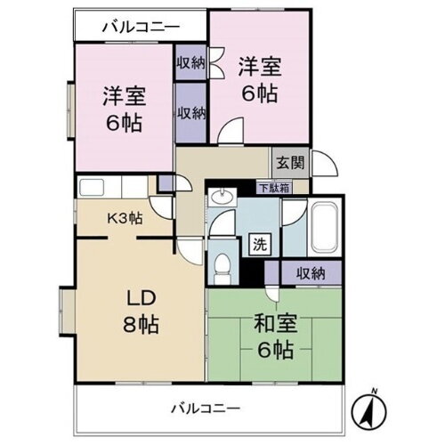 オルヒデアⅡ 2階 3LDK 賃貸物件詳細