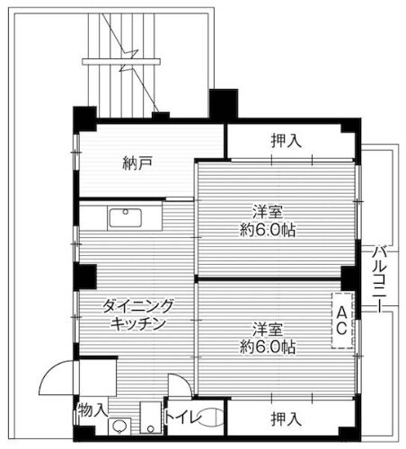 千葉県船橋市二和東６丁目 二和向台駅 2DK マンション 賃貸物件詳細