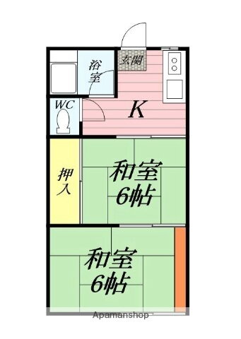 嶋崎アパート 2階 2K 賃貸物件詳細
