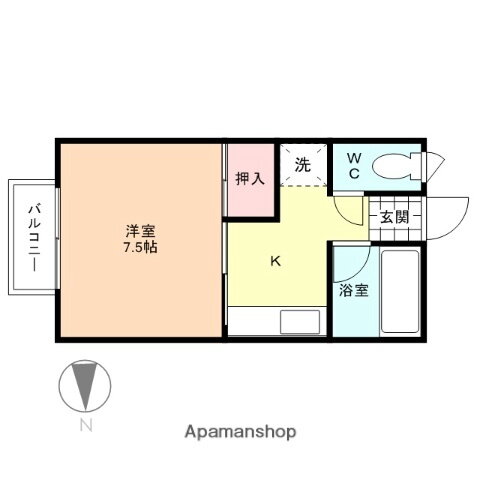 富山県富山市北代 呉羽駅 1K アパート 賃貸物件詳細