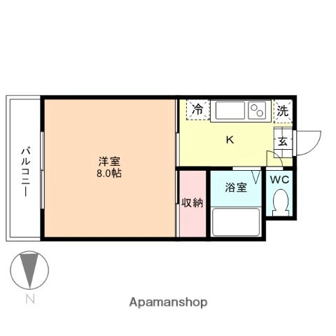 富山県富山市呉羽町 呉羽駅 1K マンション 賃貸物件詳細