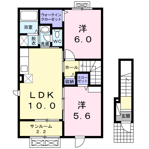 富山県中新川郡上市町横越 新相ノ木駅 2LDK アパート 賃貸物件詳細