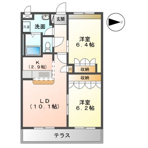 富山県富山市下大久保 富山駅 2LDK アパート 賃貸物件詳細