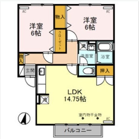 プリマベーラ 2階 3DK 賃貸物件詳細